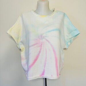 NWT Buffalo David Bitton Sweatshirt Caley Cutoff Swirl Baby Tie Dye Vintage Sz M